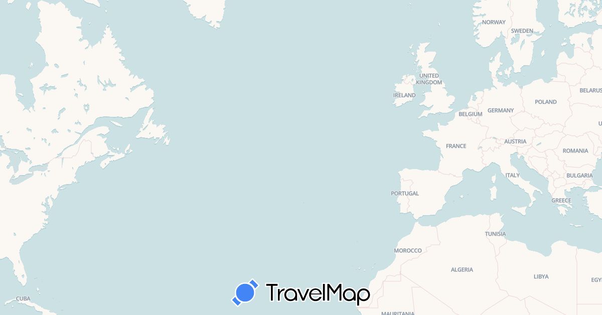 TravelMap itinerary: driving in Canada, Switzerland, Croatia (Europe, North America)